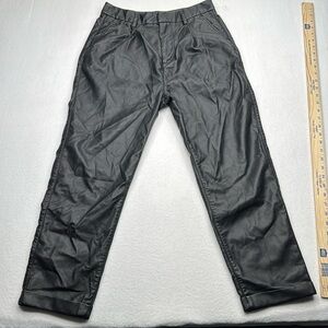 Brixton Aberdeen Vegan Leather Trouser Pant Black Size 27 black polyurethane